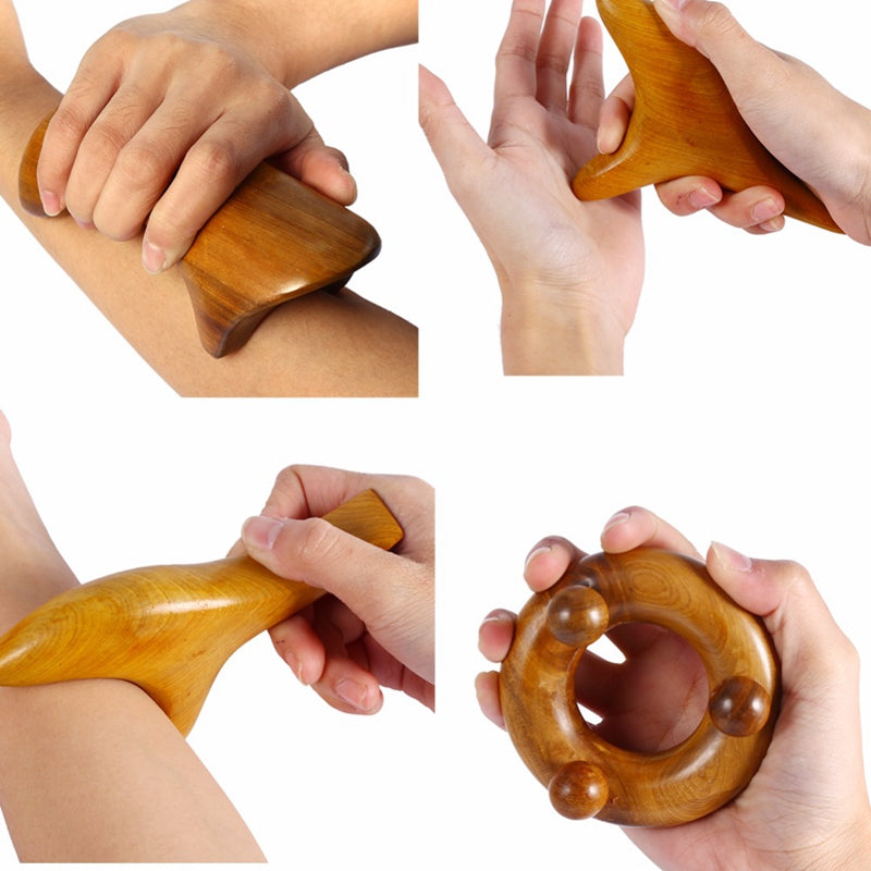 Natural Wooden Massage Dog Scraping Tablets