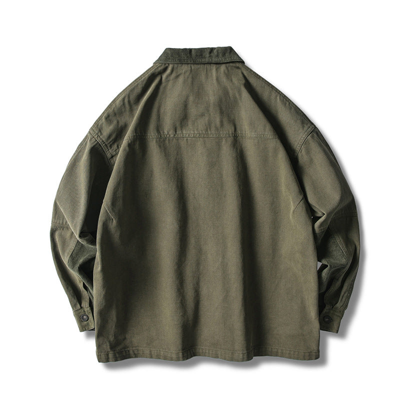 Men's Corduroy Collar Loose Workwear Jacket