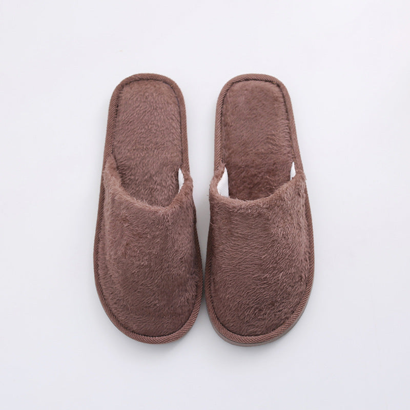 New Plush Indoor Home Wooden Floor Warm Eva Month Cotton Slippers