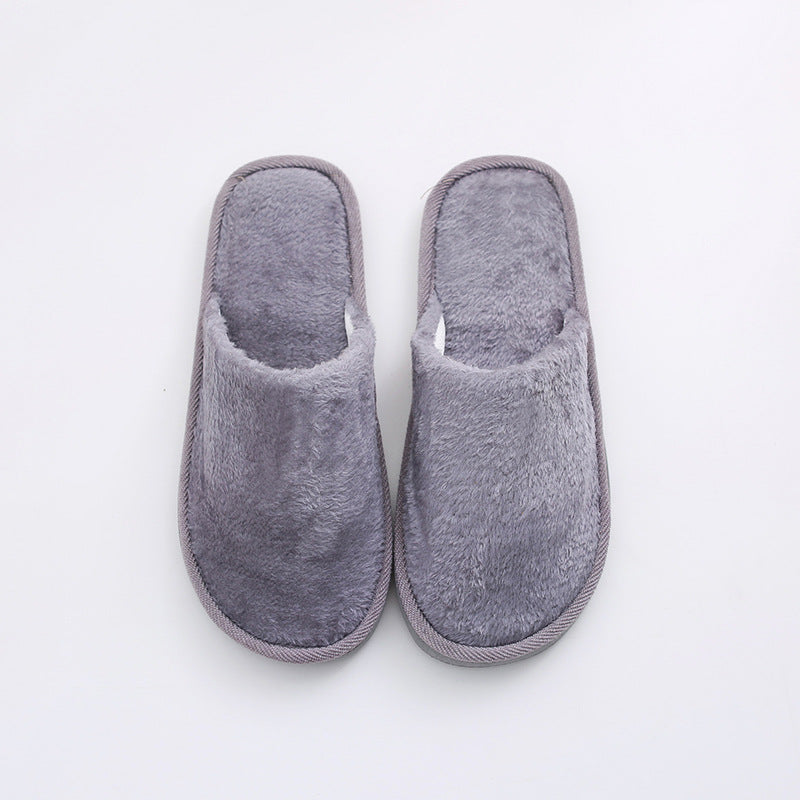 New Plush Indoor Home Wooden Floor Warm Eva Month Cotton Slippers