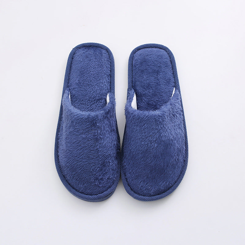 New Plush Indoor Home Wooden Floor Warm Eva Month Cotton Slippers