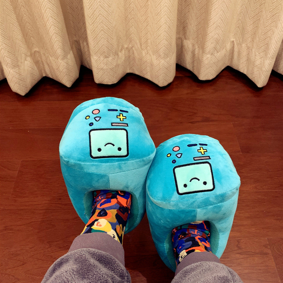 Adventure Time With Finn And Jake Plush Slippers Abao Old Leather Bag Root Cotton Drag Home Slippers Children's Gifts Adventure Time Surrounding