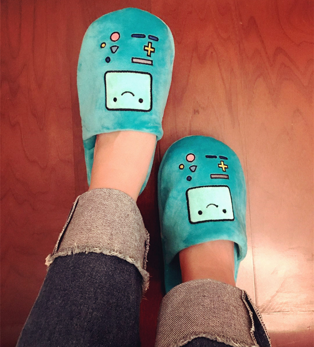Adventure Time With Finn And Jake Plush Slippers Abao Old Leather Bag Root Cotton Drag Home Slippers Children's Gifts Adventure Time Surrounding