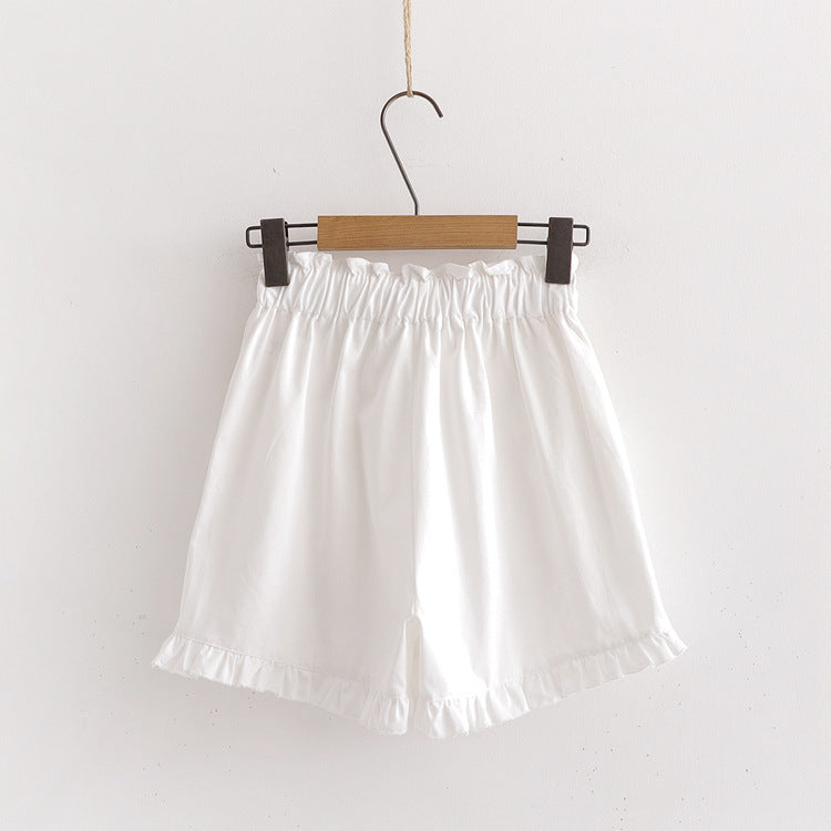 Summer New Style Sweet Casual Wear Cute Cartoon Print Summer Wide-leg Shorts Women