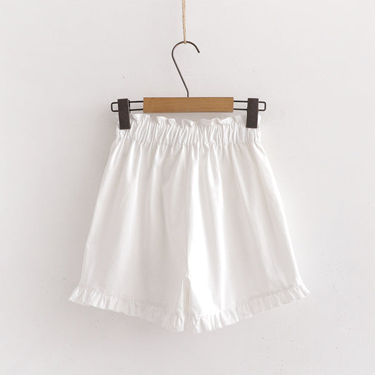 Summer New Style Sweet Casual Wear Cute Cartoon Print Summer Wide-leg Shorts Women