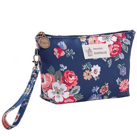 Portable Printed Waterproof Cloth Cosmetic Bag Travel Lady Zipper Hand Washing Bag