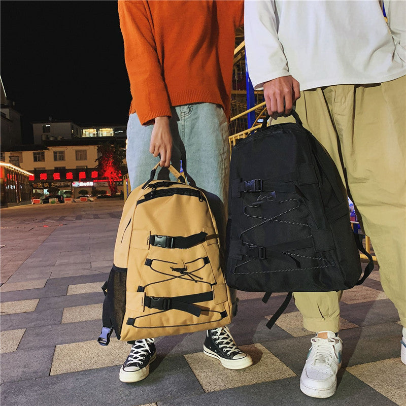 Schoolbag Couple Computer Bag Casual Braided Rope Trendy Cool Backpack
