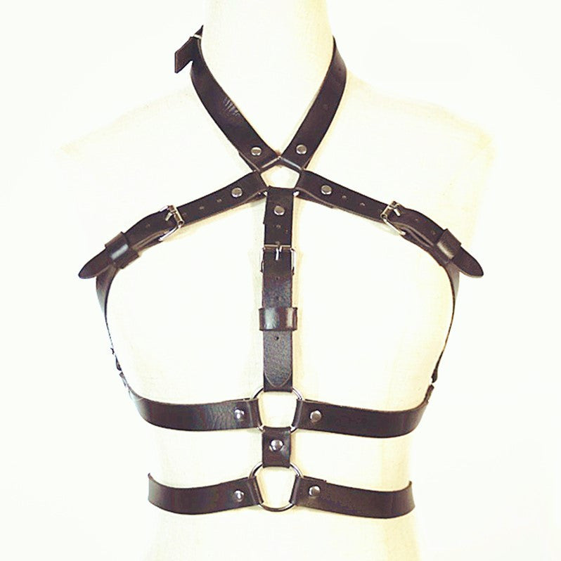 Laser Colorful Sexy Hot Bondage Strap Collar Waist Chain