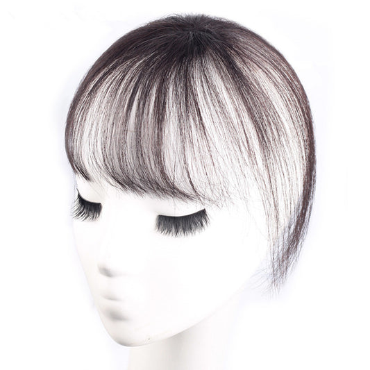 Real Hair, Air, Bangs, Wig, Natural, Lifelike, Ultra-Thin, Seamless, Fake Bangs, French Sea Piece, Face Repair, False Head Curtain