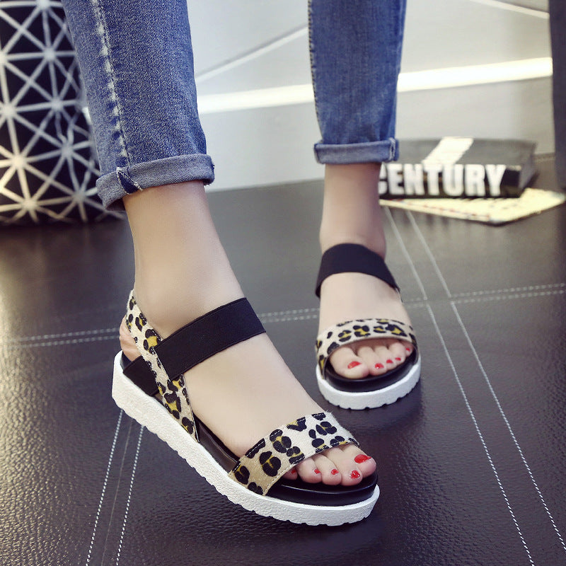 Summer New Color Matching Flat Sandals