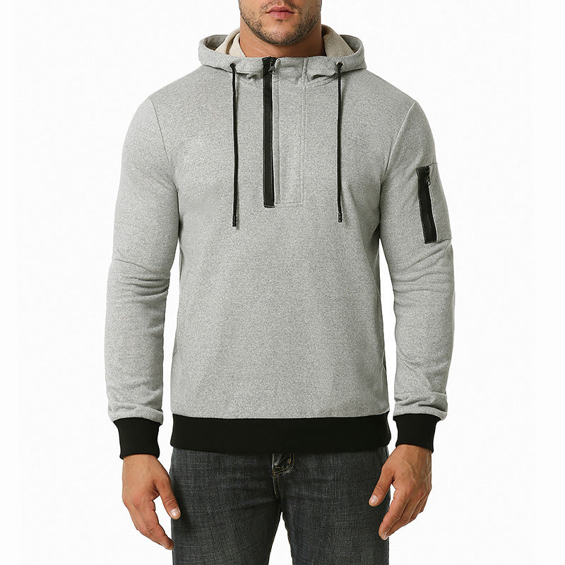 Men's Casual Outdoor Sports And Leisure Hooded Sweater Jacket