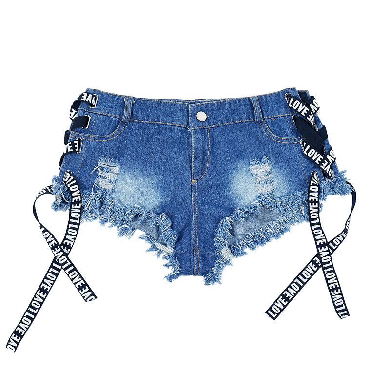 Sexy Summer Women'S Fashionable Jeans Shorts Hot Pants European And American Ultra Short Women'S Wear