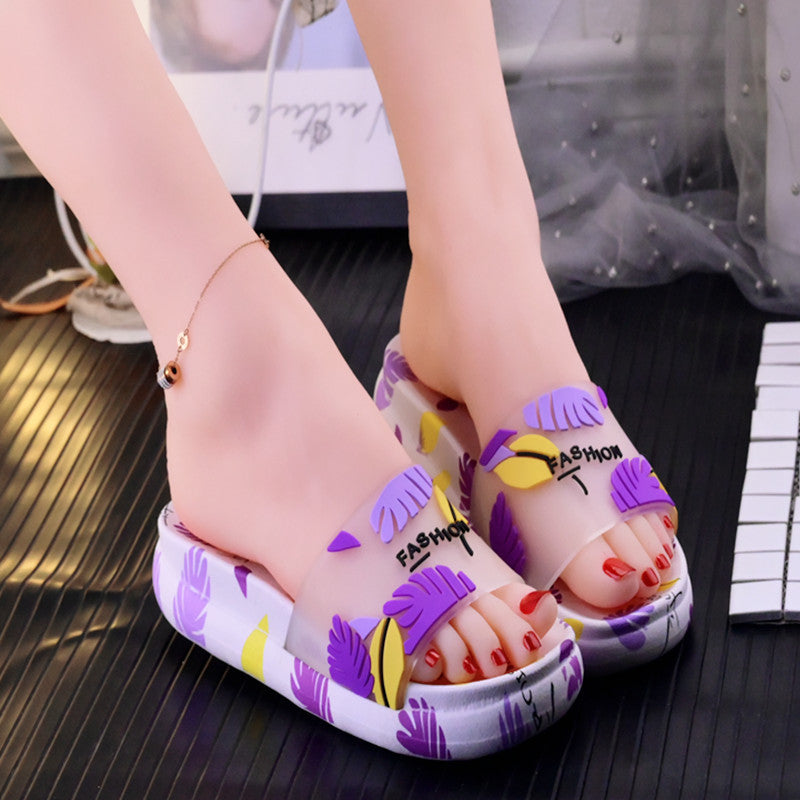 Women S New Family Slippers Slippers With Thick Soles For Outdoor Use