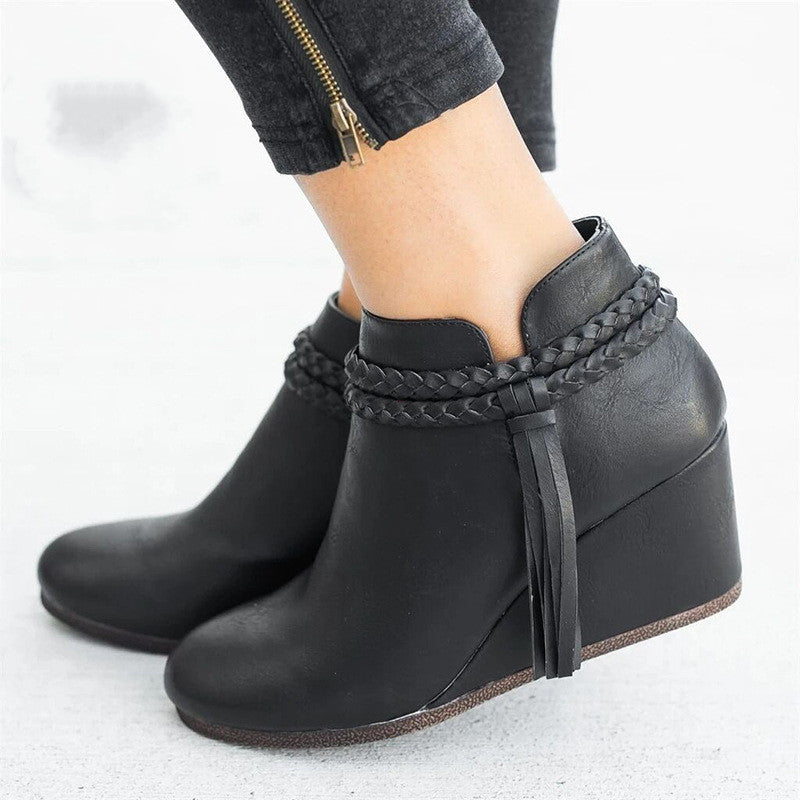 Large Size Braid Tassel Ladies Fashion Shoes