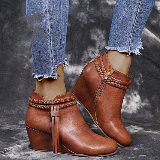 Large Size Braid Tassel Ladies Fashion Shoes