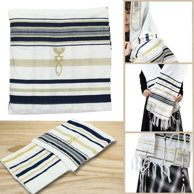 Prayer Scarf Religious Ethnic Worship Shawl 110x160CM