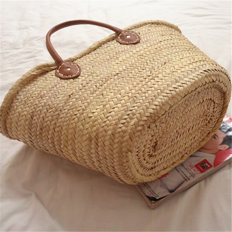 New Straw Woven Bag, Hand-Woven Handbag, Simple And White Fashion Handbag