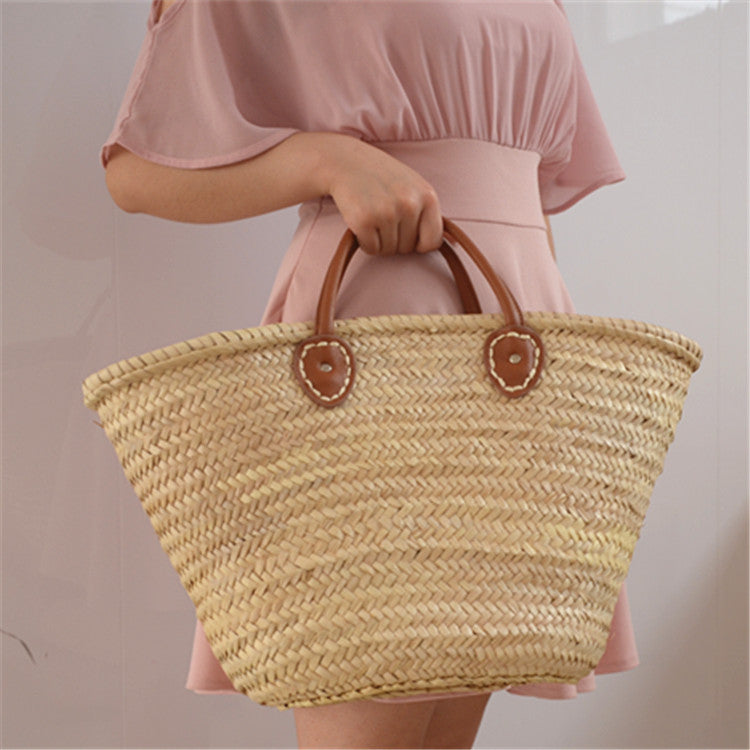 New Straw Woven Bag, Hand-Woven Handbag, Simple And White Fashion Handbag
