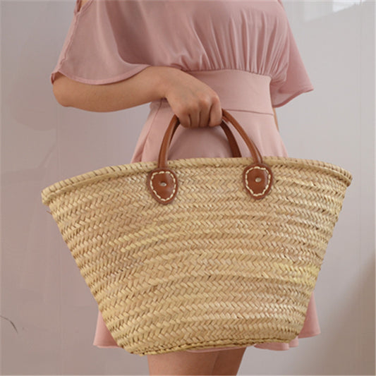 New Straw Woven Bag, Hand-Woven Handbag, Simple And White Fashion Handbag