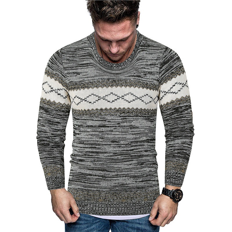 New Sweater Casual All Match Round Neck Pullover Knitted Sweater