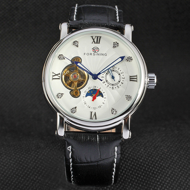 Diamond Mechanical Watch Star Sun Hollow Machinery