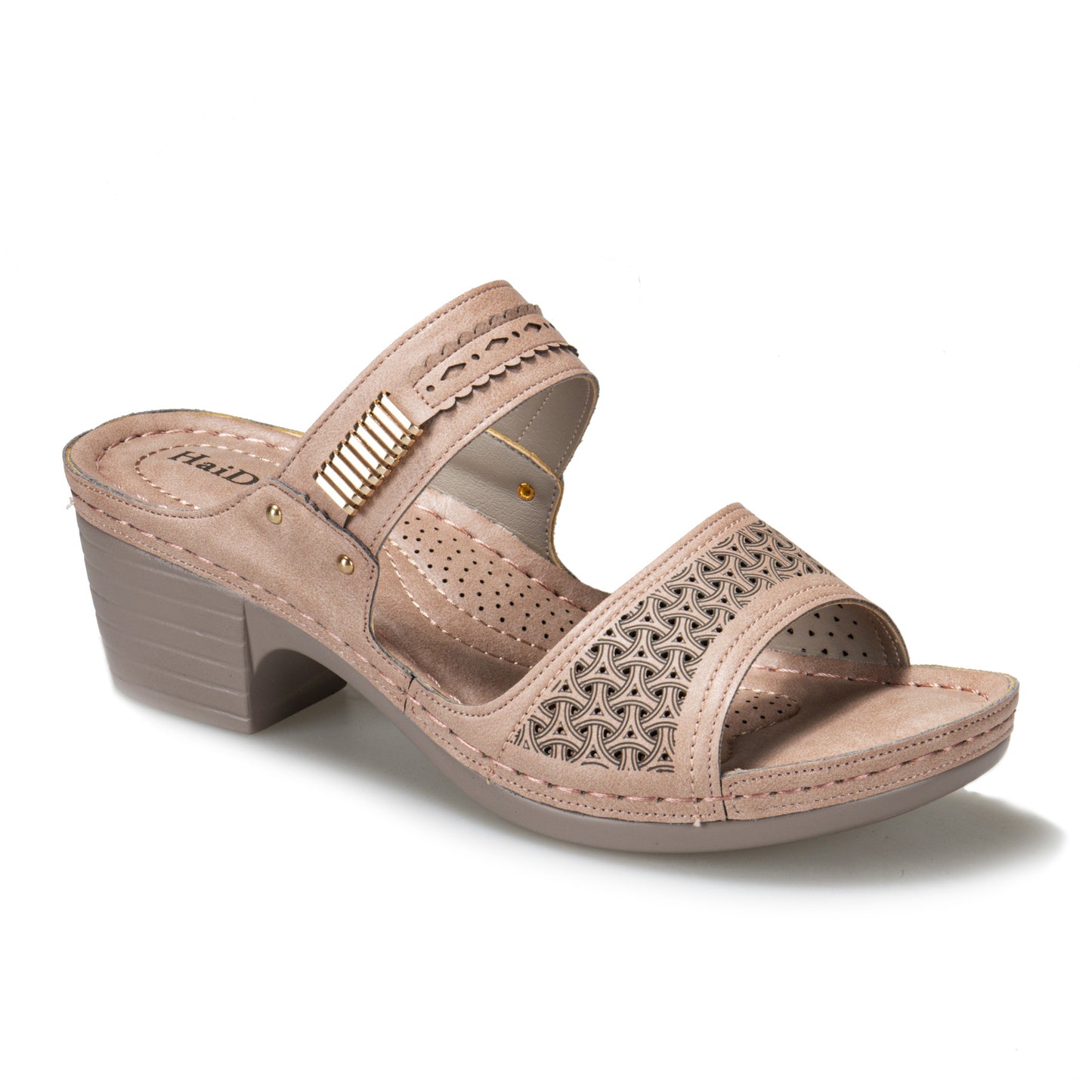 European And American Style Hollow Thick Heel Slippers Women