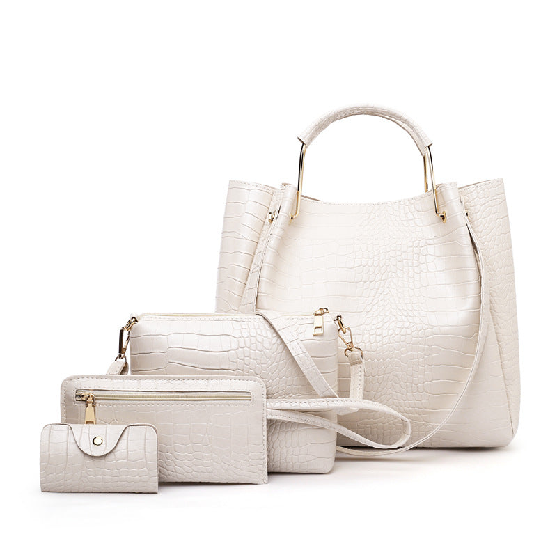 Picture-In-The-Mother Bag Four-Piece Pattern One-Shoulder Messenger Bag Handbag