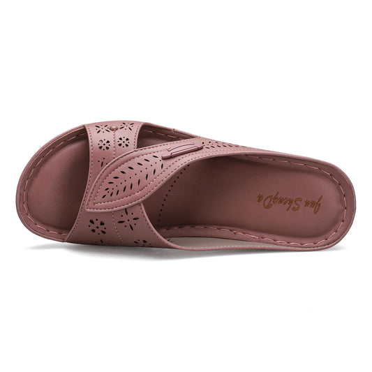 Thick Soled Wedges Women'S Lazy Shoes Over Toe Half Slippers