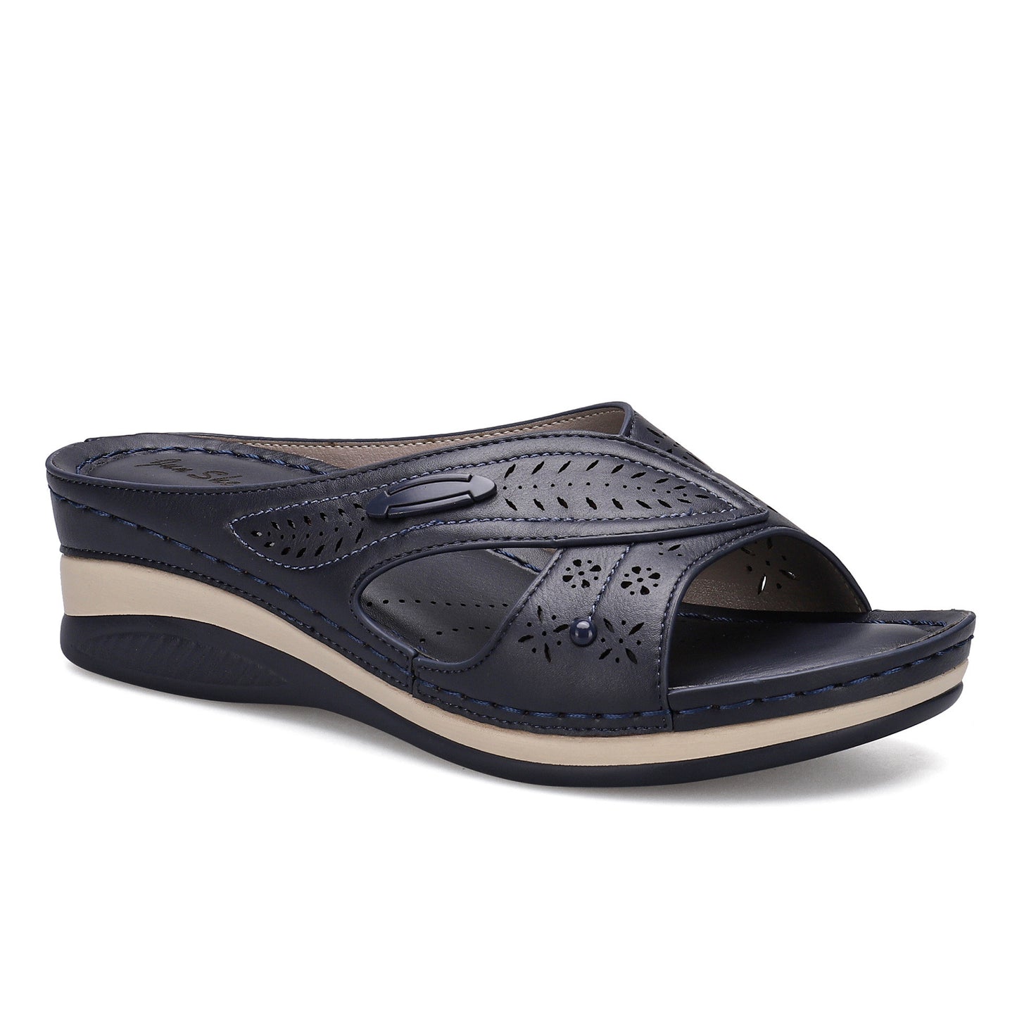 Thick Soled Wedges Women'S Lazy Shoes Over Toe Half Slippers