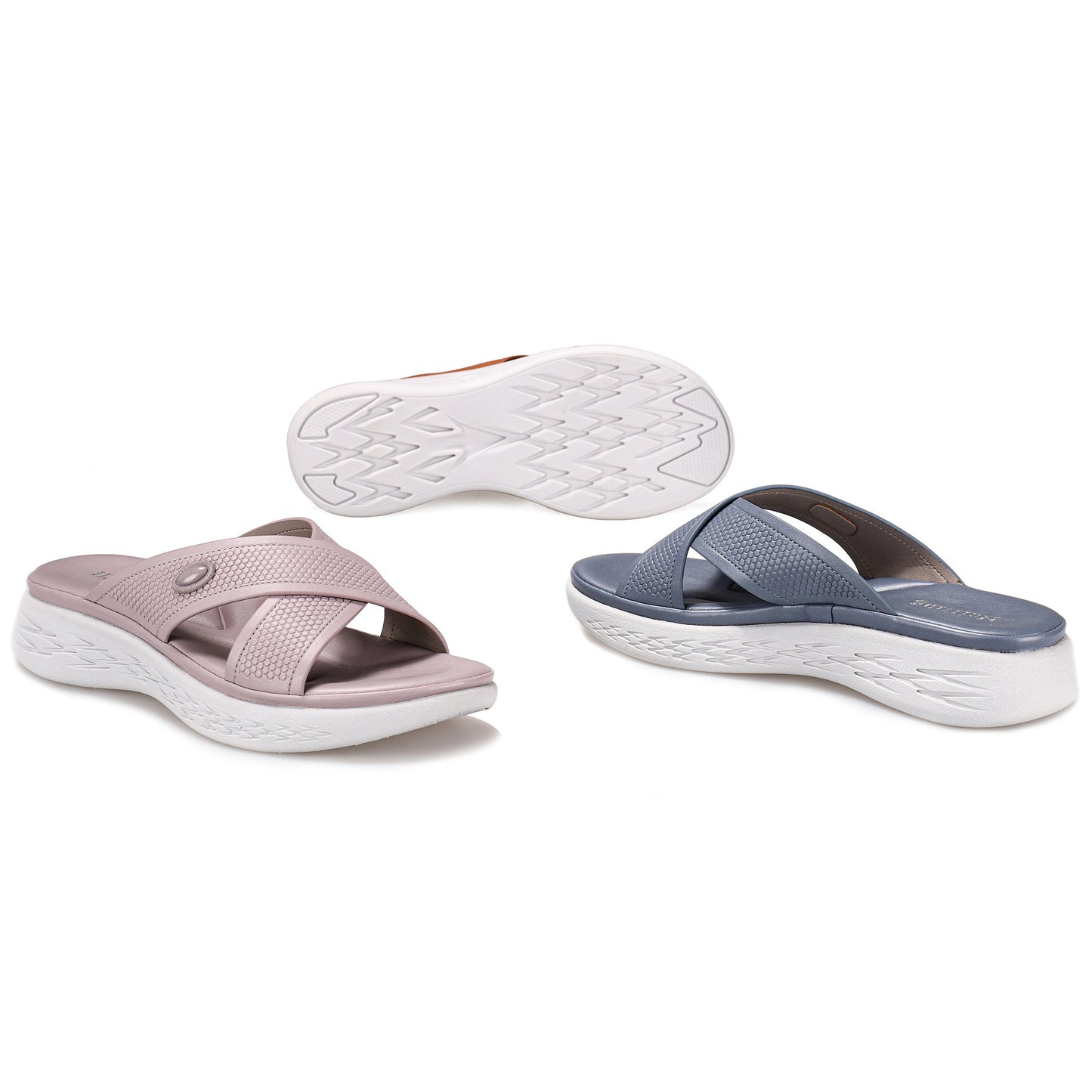 Spring And Autumn Beach Shoes Solid Color Slope Heel Slippers