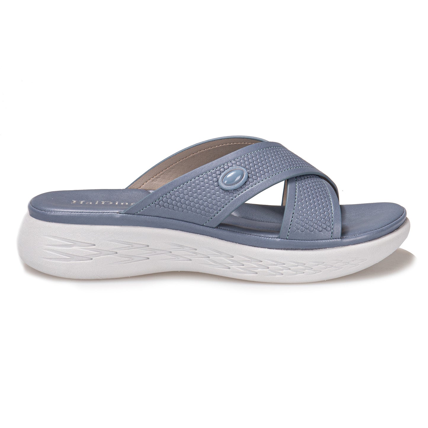 Spring And Autumn Beach Shoes Solid Color Slope Heel Slippers