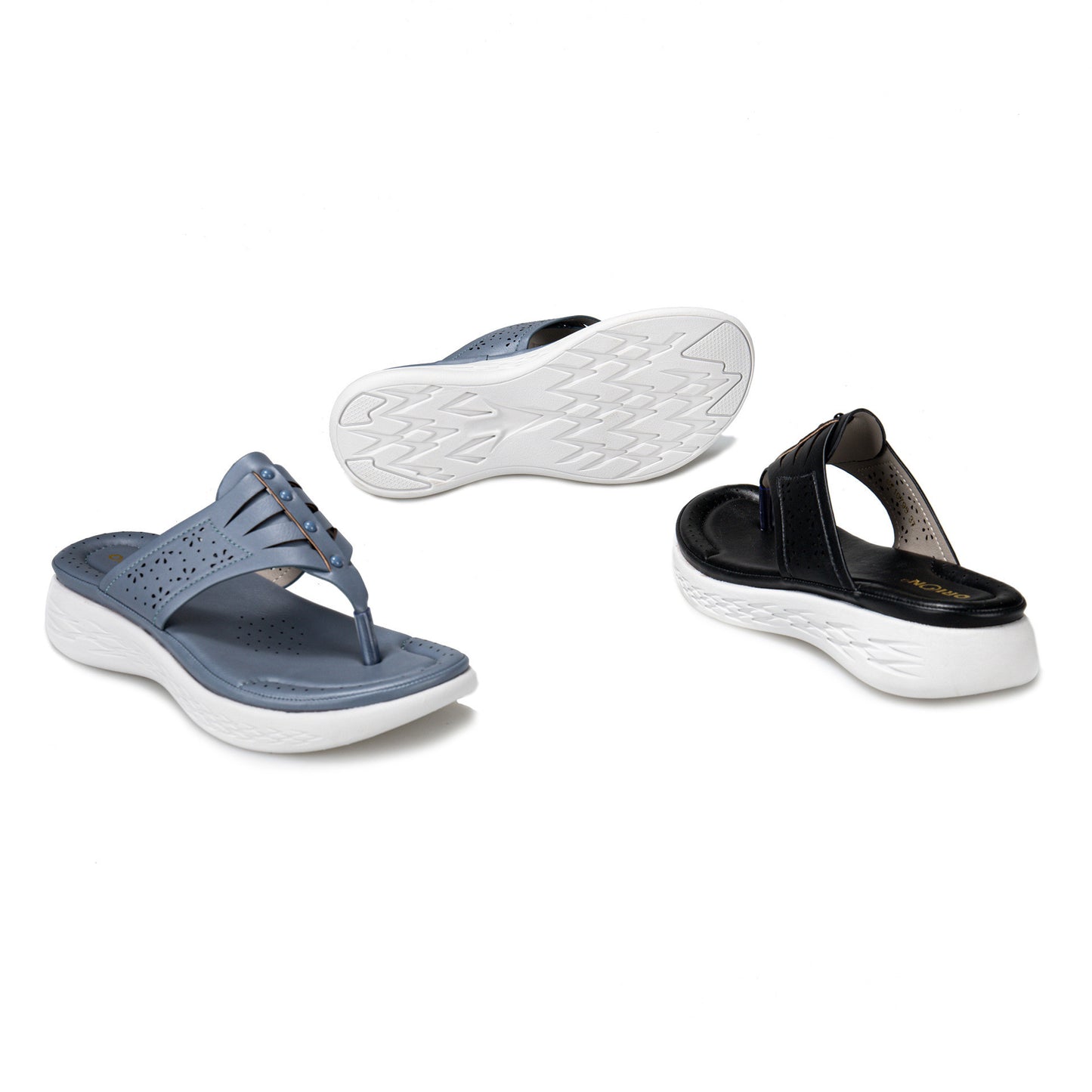 Sandals And Slippers Women Wedge With Flip Flops Thick Bottom Solid Color