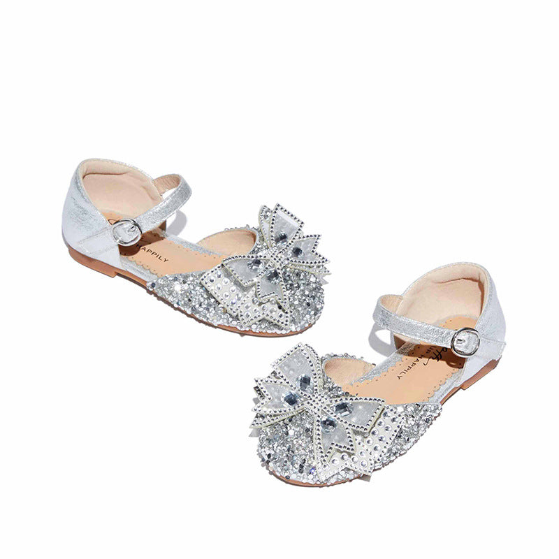Children's High Heels Women's Rhinestone Girls Princess Shoes Catwalk Show Shoes