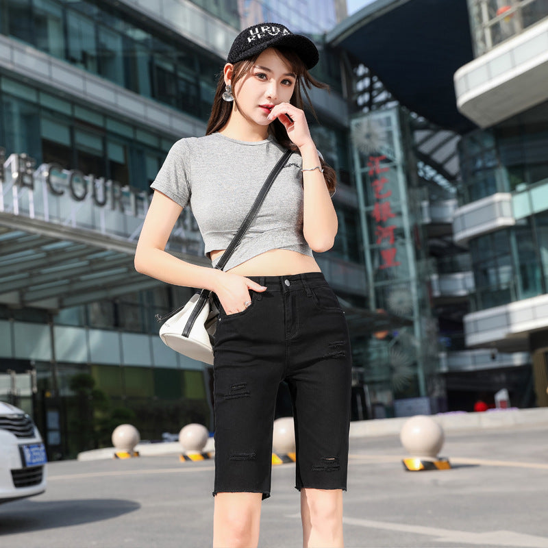 Women'S Denim Shorts Are Thin And High Waist