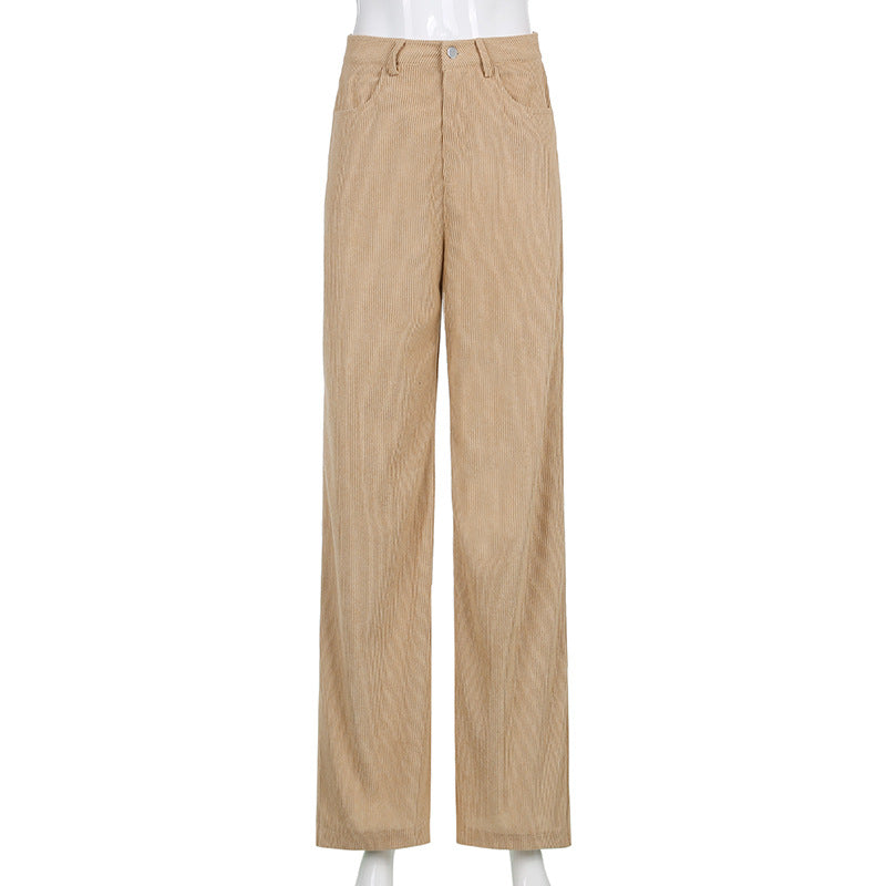 Corduroy Mopping The Floor Drape Wide-Leg Casual Trousers Women's Autumn European And American Ebay New Women's Clothing