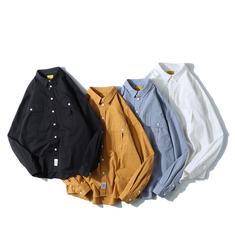 Men's Youth Trendy Brand Loose Long-Sleeved Shirt Jacket