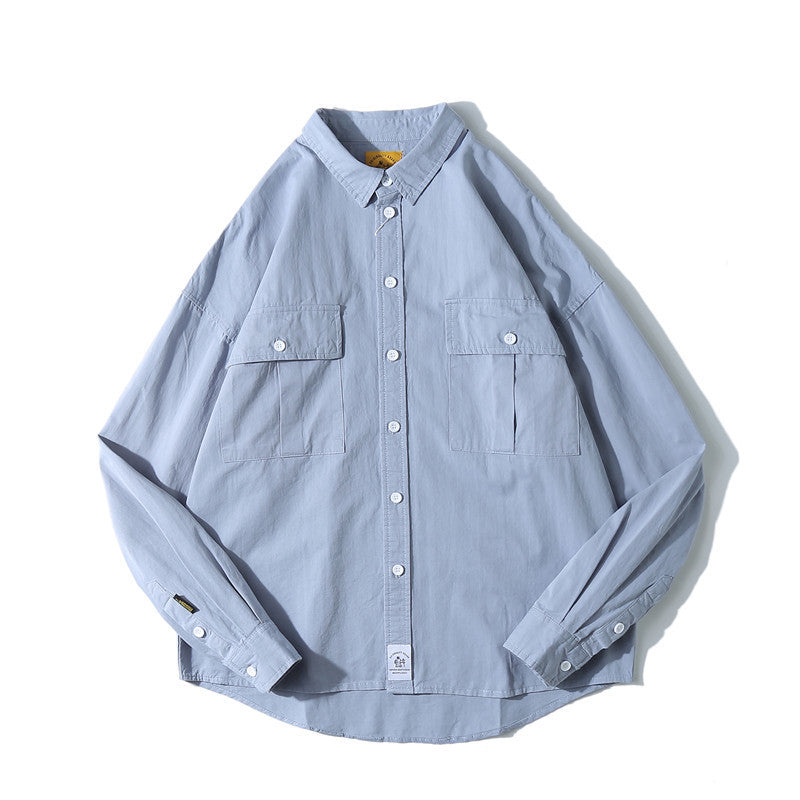 Men's Youth Trendy Brand Loose Long-Sleeved Shirt Jacket