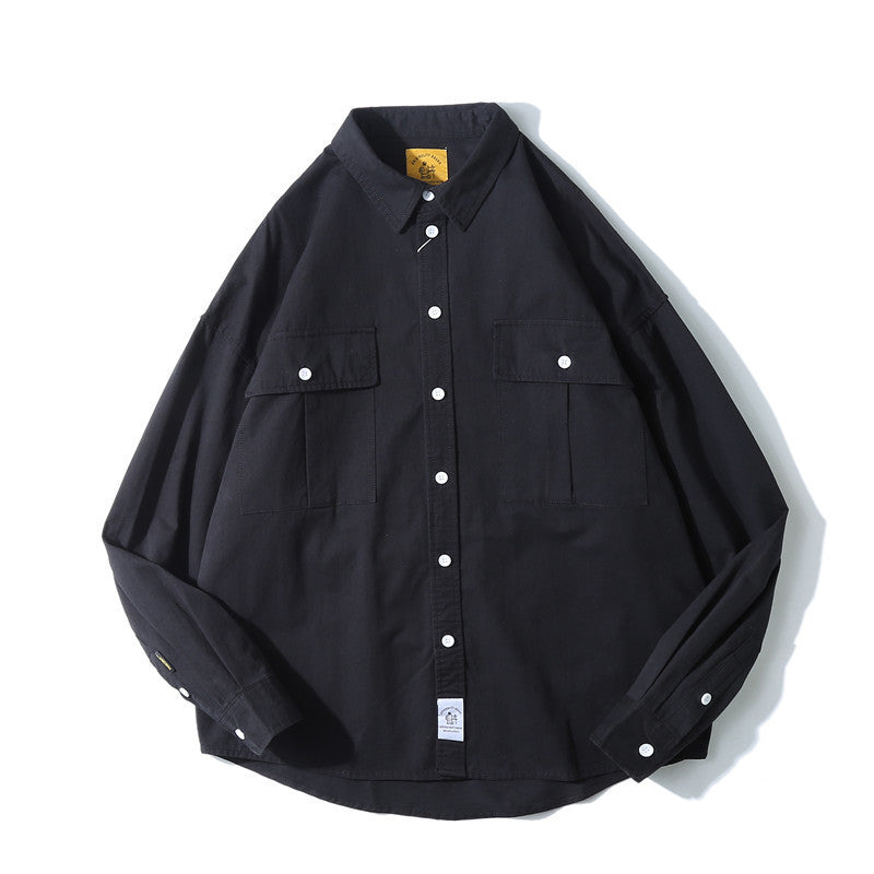 Men's Youth Trendy Brand Loose Long-Sleeved Shirt Jacket