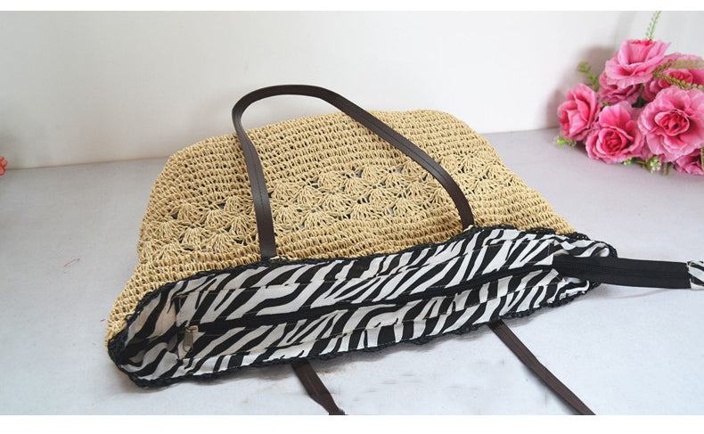 Soft Thin Paper Rope Crochet Straw Bag