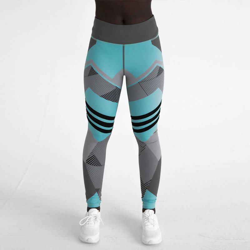 Yoga Pants Digital Honeycomb Print Hip Lift Stretch High