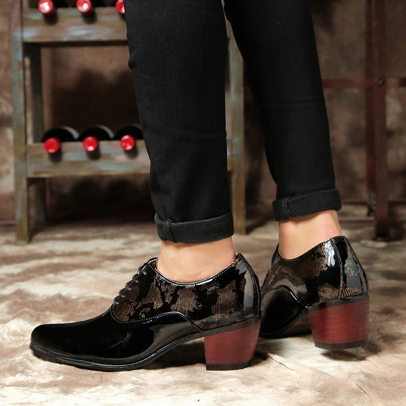 Men's High Heels Korean Style Trendy Pointed Toe Shoes