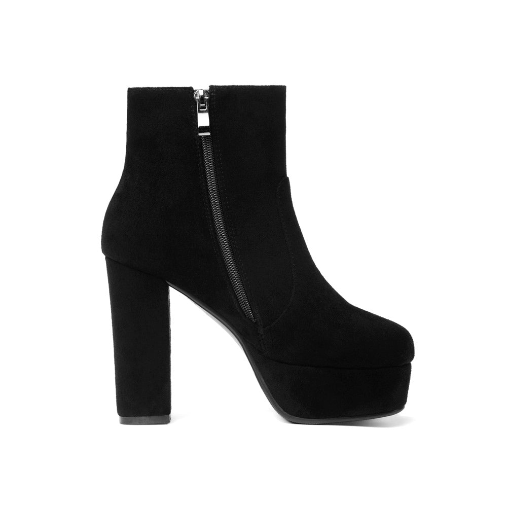 Shuitai Martin Boots Women's Thick Heel High Heel Size
