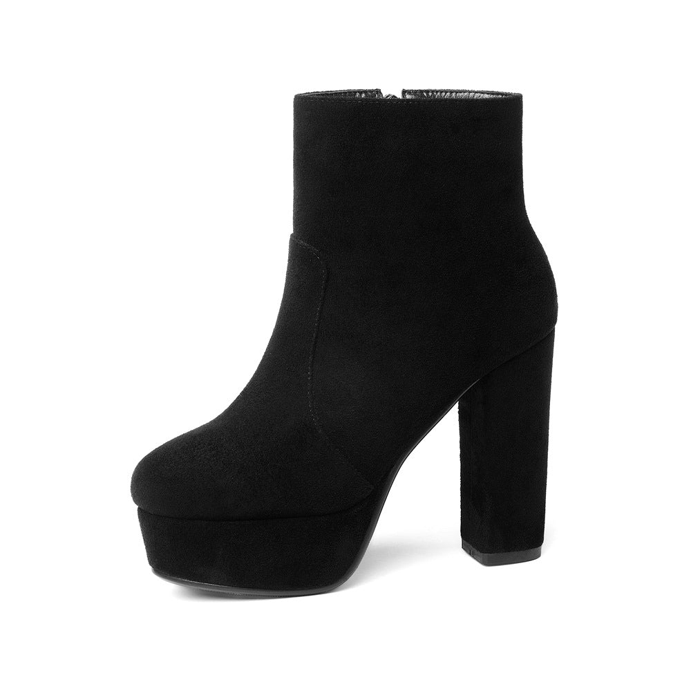 Shuitai Martin Boots Women's Thick Heel High Heel Size