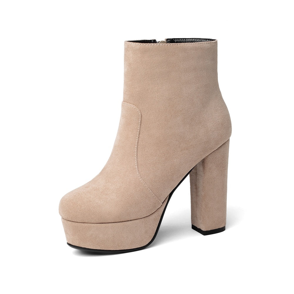 Shuitai Martin Boots Women's Thick Heel High Heel Size