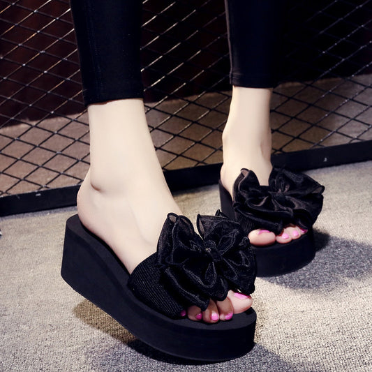 match Bow-knot Flip Flops