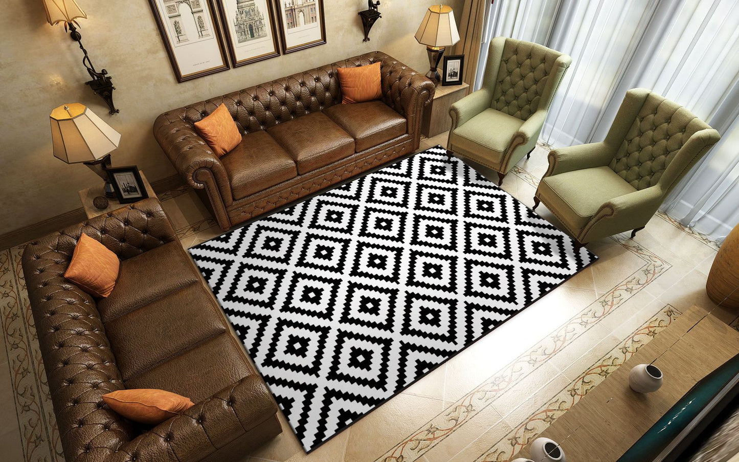 Customer Bedroom Sofa Carpet Custom Non-slip Carpet Floor Mat Bay Window Mat Door Stepping Mat