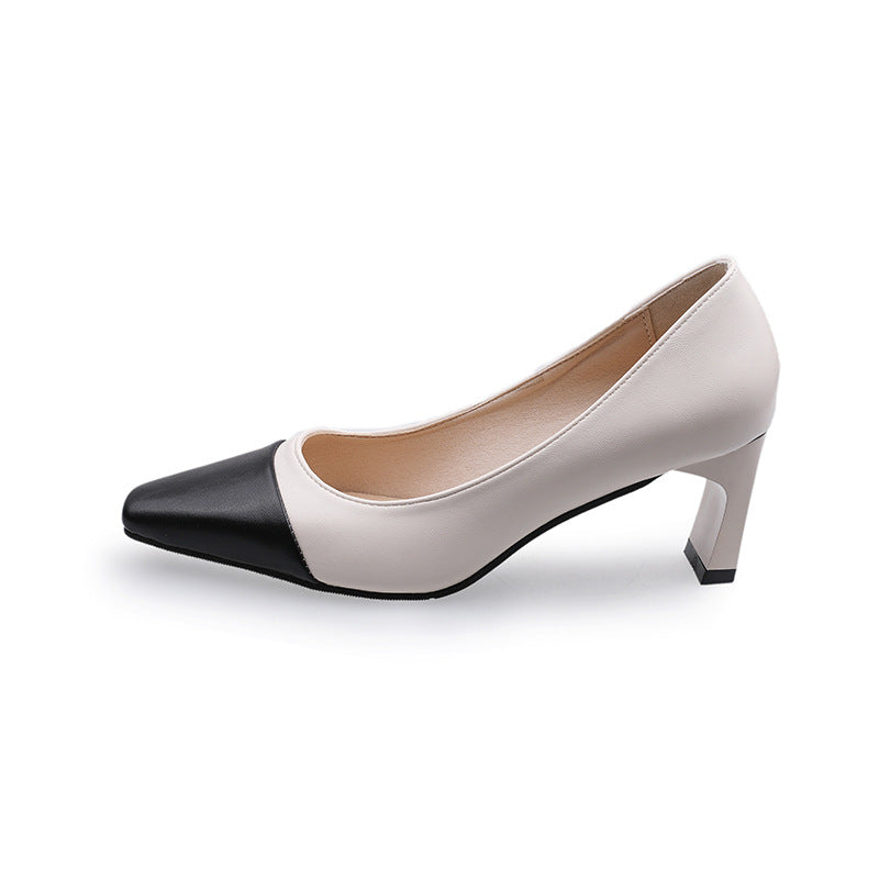 Spring New Fashion All Match Square Toe Ladies Casual Shoes
