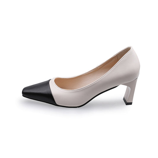 Spring New Fashion All Match Square Toe Ladies Casual Shoes