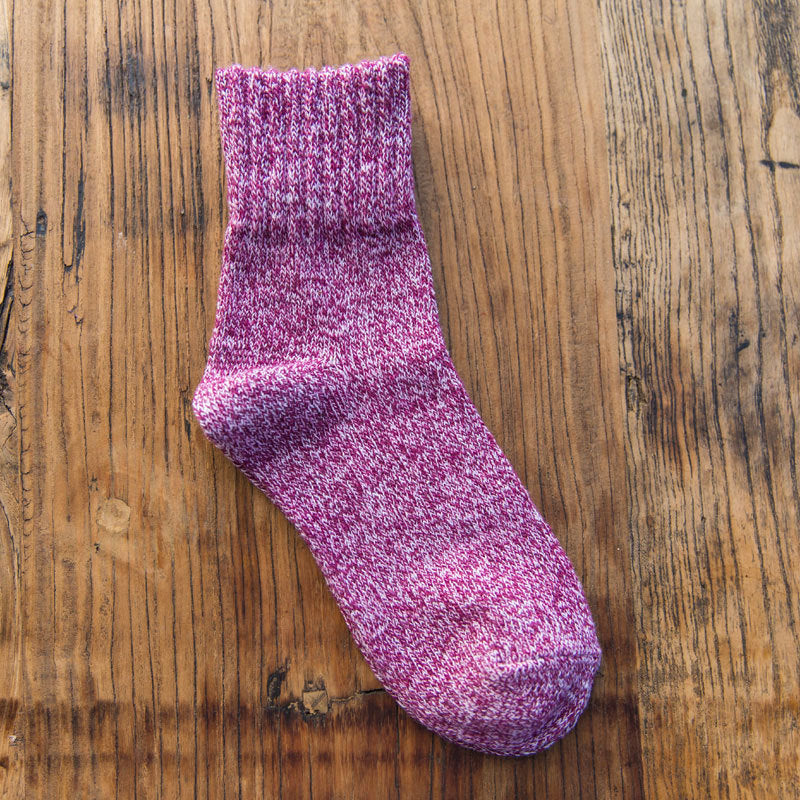 Women Socks Winter Thermal   5 Pairs  Thick Socks Cotton Breathable Female Solid Casual 3d Ladies Casual Home Socks