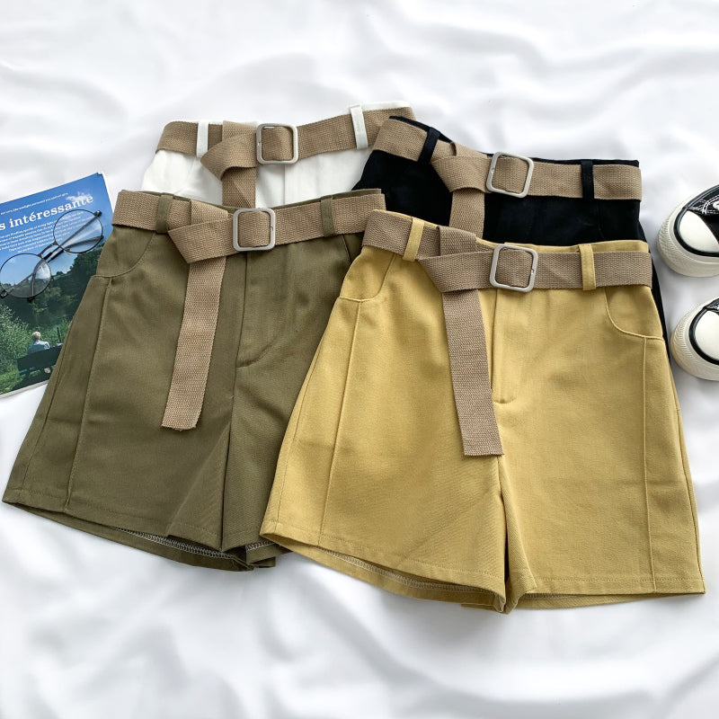 High Waist Slim Denim Shorts Wide Leg Pants